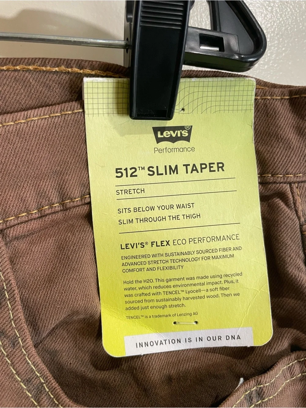 Levi's Brown Slim Taper Men’s Jeans 36 x 34